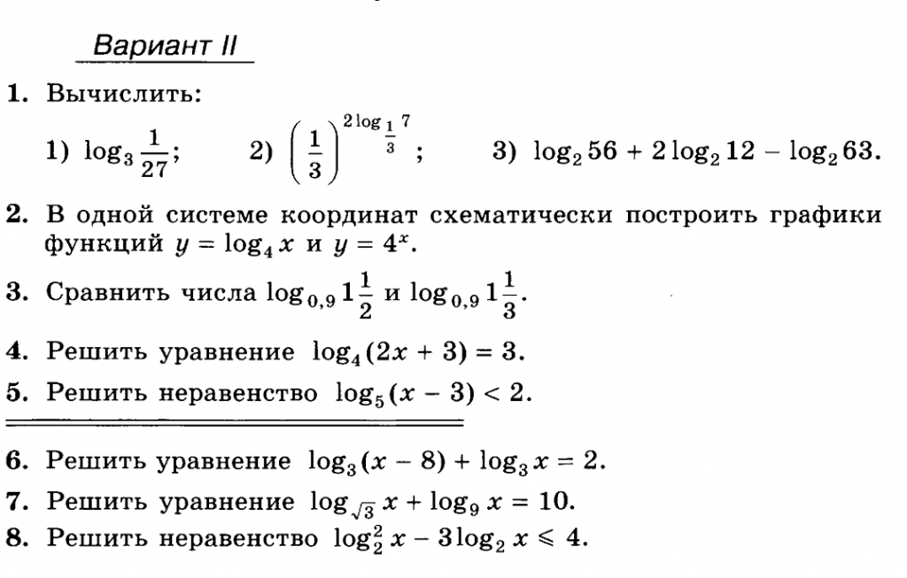Домашнее задание для 11 класса — Сайт учителя математики